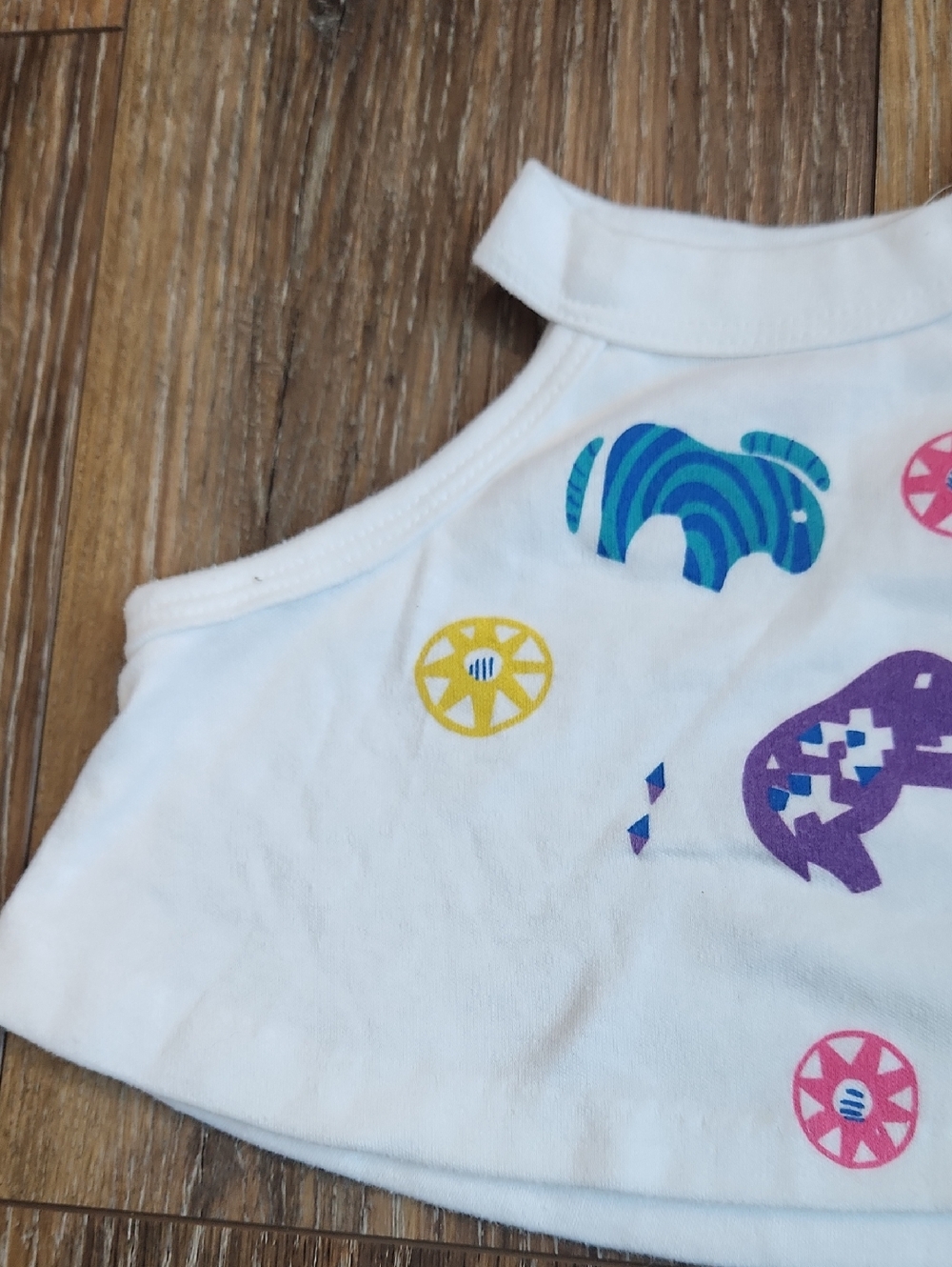 Vintage Stone Apparel Kids Elephant Sleeveless Tee Blue Purple Green Yellow Pink - Picture 4 of 9
